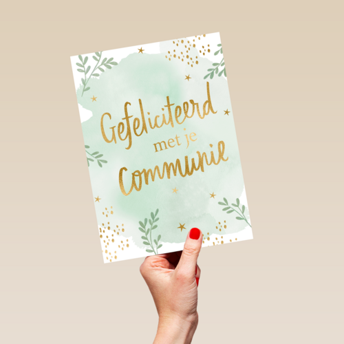 Gefeliciteerd met je communie Groen