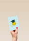 Geslaagd smiley blauw