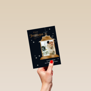 Kerst Fotokaart Lantaarn