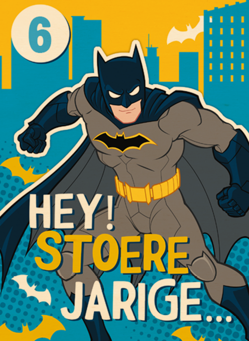 Batman verjaardagskaart hey stoere jarige