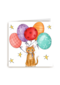 verjaardagskaart ballonnen kat matia studio