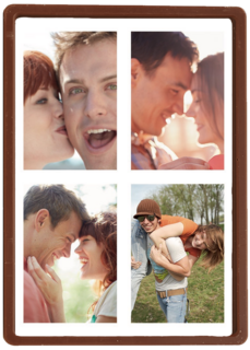 dubbele fotokaart staand vier gelijke foto