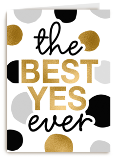 Verloofdkaart The best yes ever