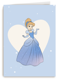 prinses kaart disney verjaardag blanco assepoester