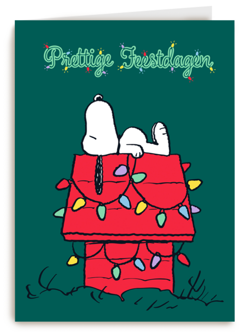 prettige feestdagen van snoopy