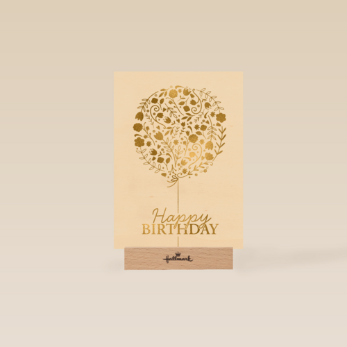 Gouden boom met Happy Birthday