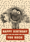 verjaardag kaart muppets animal happy birthday you rock