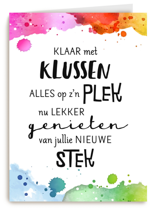 nieuwe woning nu lekker genieten kaart