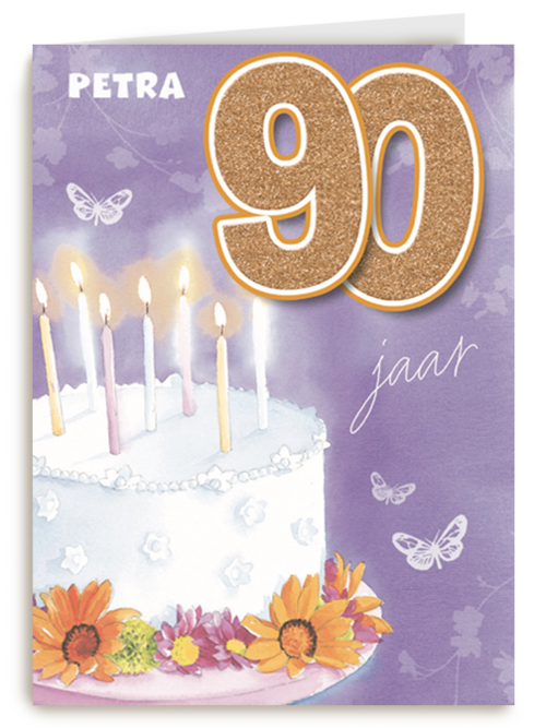 verjaardag leeftijden taart met kaarsjes 90
