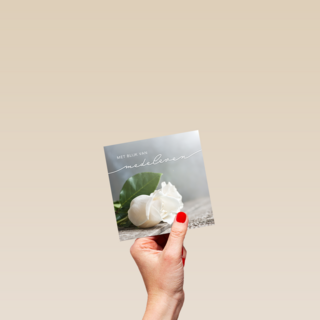 Condoleance medeleven witte roos