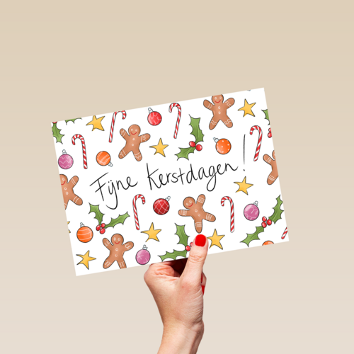 Kerstkaart matia studio hulst gingerbread