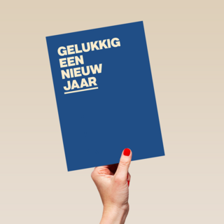 nieuwjaarskaart gelukkig een nieuw jaar