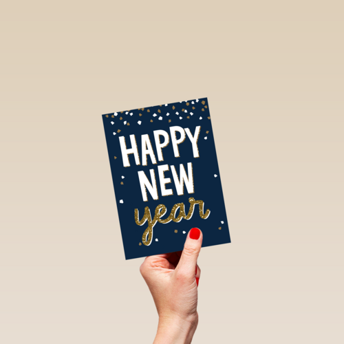 happy new year blue