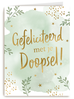 Gefeliciteerd met je doopsel groen