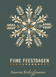 Kerstkaart zakelijk sneeuwvlok