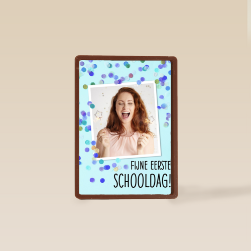 fijne eerste schooldag fotokaart