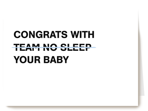 congrats with no sleep