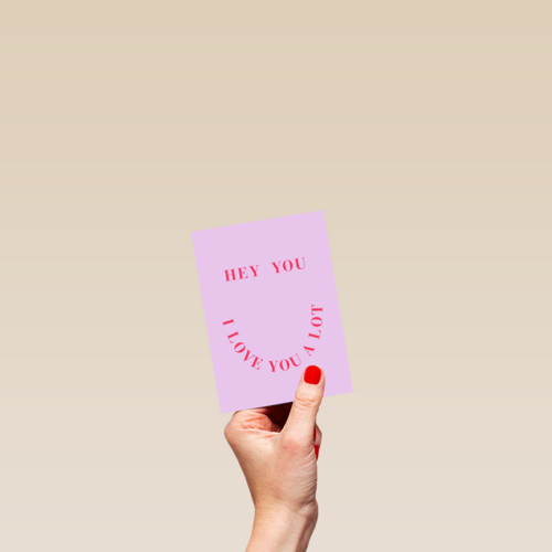 Ansichtkaart Valentijn I love you a lot