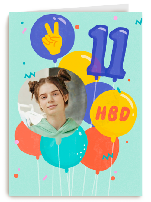 Verjaardagskaart Hallmark | Hbd 11 Jaar Fotokaart