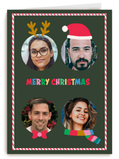 Merry Christmas fotokaart 4 fotos 