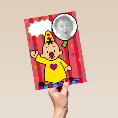 fotokaart bumba met ballon
