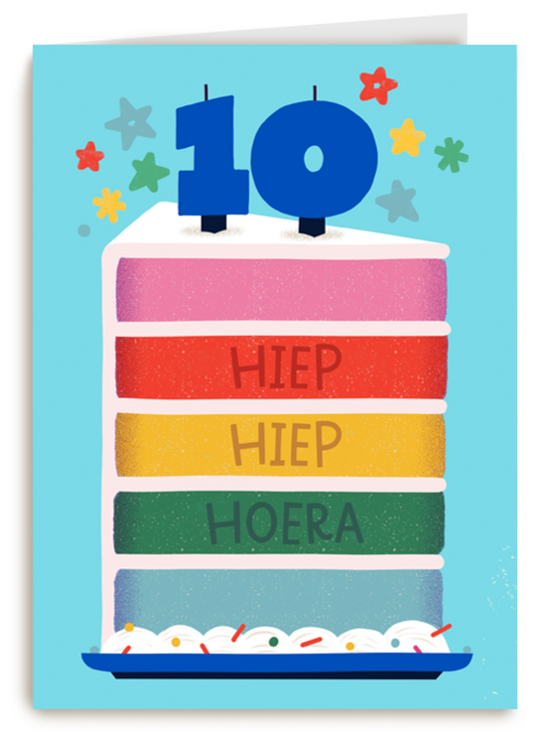 Hiep Hiep Hoera 10 jaar jongen