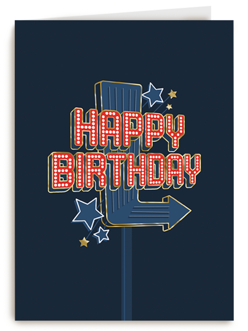 Verjaardagskaart Hallmark | Verjaardag Happy Birthday Sterren