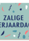 zalige verjaardag met confetti