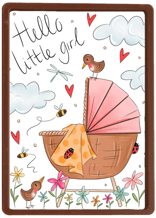 Kaart Hallmark | Geboorte Felicitatie | Matia Studio Hello Little Girl
