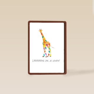 Laaaaaaaaang zal je leven kaart met giraf