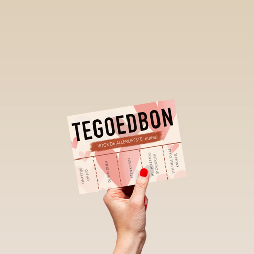 moederdagkaart met tegoedbonnen