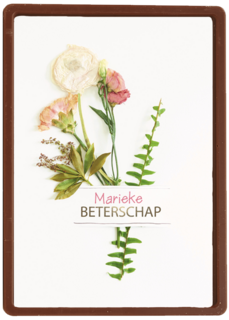 botanical kaart beterschap met een bloemetje