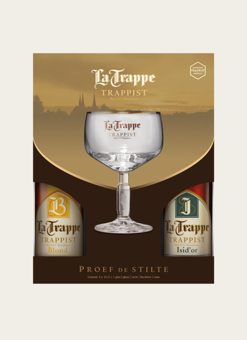 La Trappe Cadeauverpakking 4x 33 Cl Incl. Bierglas | La Trappe Cadeau Speciaalbier |