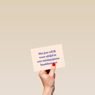 liefde kaart met jou wil ik in een pyjama bankhangen
