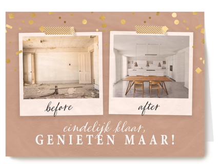 verhuisd kaart foto before after