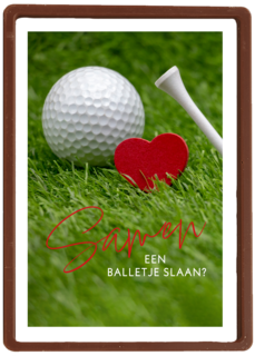 Valentijn balletje slaan golf