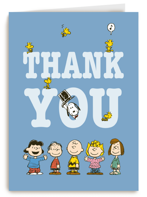 Bedankt kaart Snoopy thank you