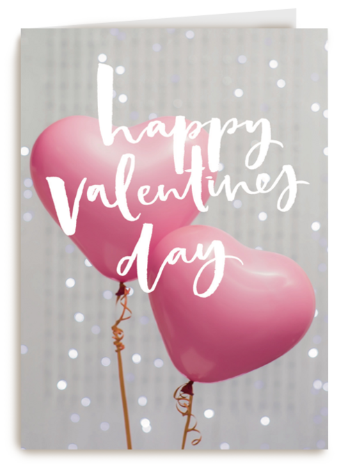roze ballonnen happy valentines day