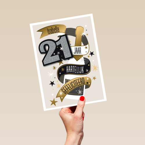 jarig leeftijd 21 eenentwintig gefeliciteerd jaar