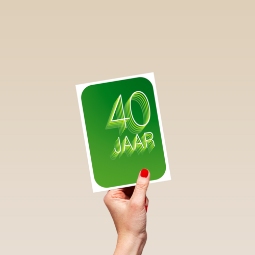 verjaardagskaart 40 jaar groen