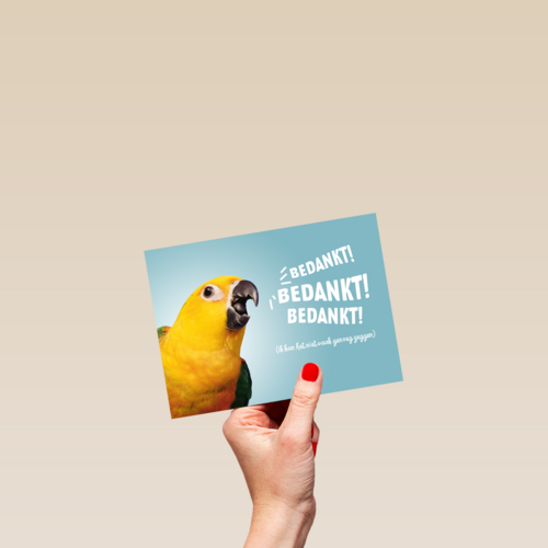 bedankt bedankt bedankt van een vogel