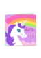het is feest met een eenhoorn en regenboog