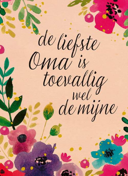Houten Kaart Moederdag | Houten Kaart Hallmark | Moederdag | De Liefste Oma Is Toevallig Wel De Mijne