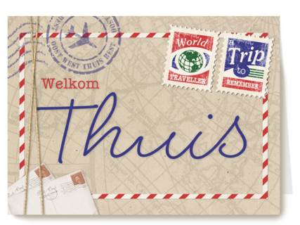 ansichtkaart welkom thuis