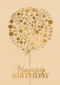 Gouden boom met Happy Birthday
