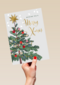 kerstkaart met kerstboom merry x mas