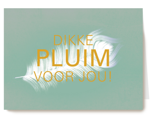Kaart Hallmark | Secretaressedag | Dikke Pluim Voor Jou Gouden Letters