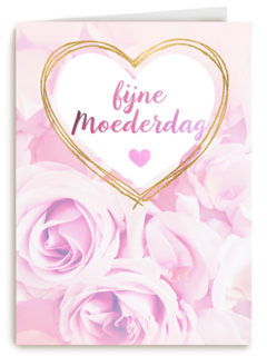 moederdag kaart klassiek rozen fijne moederdag