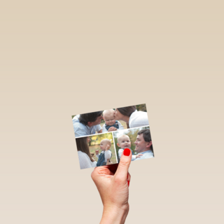 dubbele fotokaart liggende foto twee kleine foto