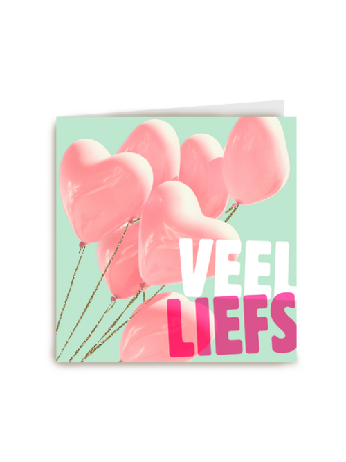 liefde kaart ballonnen veel liefs